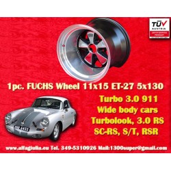 1 Felge Fuchs 11x15 5x130 Porsche 911 turbo wide body turbolook RSR style