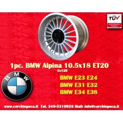 1 Felge Alpina 10.5x18 5x120 BMW 5 E34 6 E24 7 E23 E32 8 E31 rear only silver