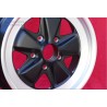 1 cerchio Fuchs 6x16 5x130 Porsche 911 -1989 914-6 matt black/diamond cut