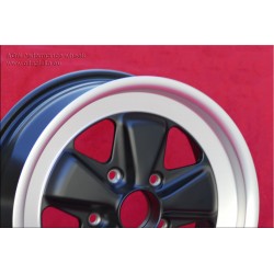 1 wheel Fuchs 6x16 5x130 Porsche 911 -1989 914-6 matt black/diamond cut