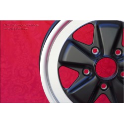 1 wheel Fuchs 6x16 5x130 Porsche 911 -1989 914-6 matt black/diamond cut