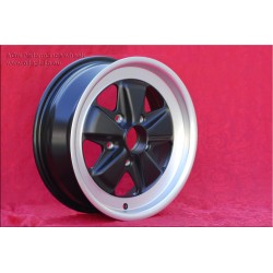 1 cerchio Fuchs 6x16 5x130 Porsche 911 -1989 914-6 matt black/diamond cut