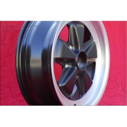 1 wheel Fuchs 6x16 5x130 Porsche 911 -1989 914-6 matt black/diamond cut