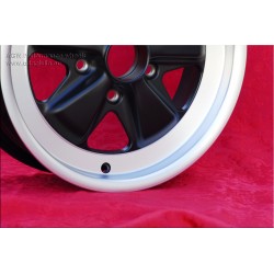 4 jantes Fuchs 6x16 5x130 Porsche 911 -1989 914-6 matt black/diamond cut