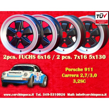 4 cerchi Fuchs 6x16 + 7x16 5x130 Porsche 911 -1989 914-6