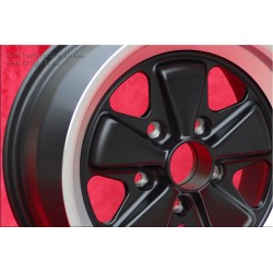 1 wheel Fuchs 8x16 5x130 Porsche 911 SC Carrera -1989 944 -1986 turbo -1989  matt black/diamond cut