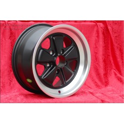 1 wheel Fuchs 8x16 5x130 Porsche 911 SC Carrera -1989 944 -1986 turbo -1989  matt black/diamond cut