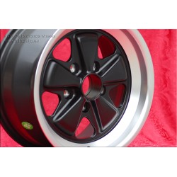 1 wheel Fuchs 8x16 5x130 Porsche 911 SC Carrera -1989 944 -1986 turbo -1989  matt black/diamond cut