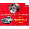 1 wheel Fuchs 8x16 5x130 Porsche 911 SC Carrera -1989 turbo -1987 fully polished