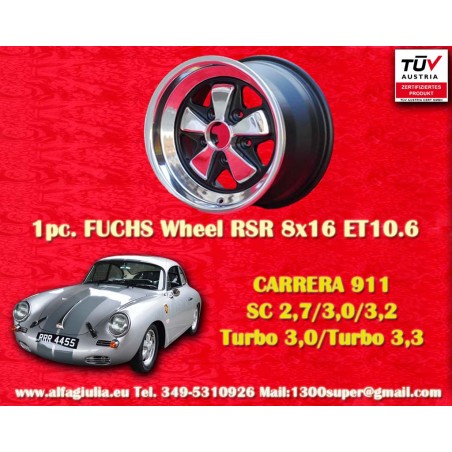 1 cerchio Fuchs 8x16 5x130 Porsche 911 SC Carrera -1989 turbo -1987 RSR style