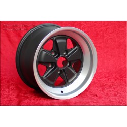 1 wheel Fuchs 9x16 5x130 Porsche 911 SC Carrera -1989 turbo -1989 matt black/diamond cut