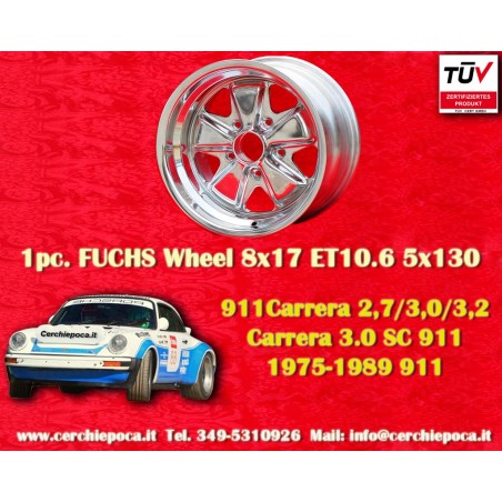 1 wheel Fuchs 8x17 5x130 Porsche 911 SC Carrera -1989 turbo -1987 fully polished