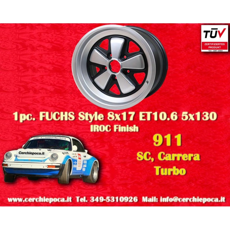 1 cerchio Fuchs 8x17 5x130 Porsche 911 SC Carrera -1989 turbo -1987 anodized look