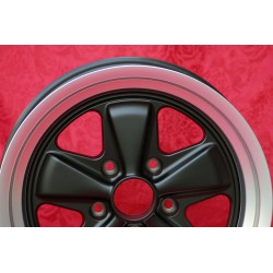 1 wheel Fuchs 9x17 5x130 Porsche 911 SC Carrera -1989 turbo -1987 matt black/diamond cut