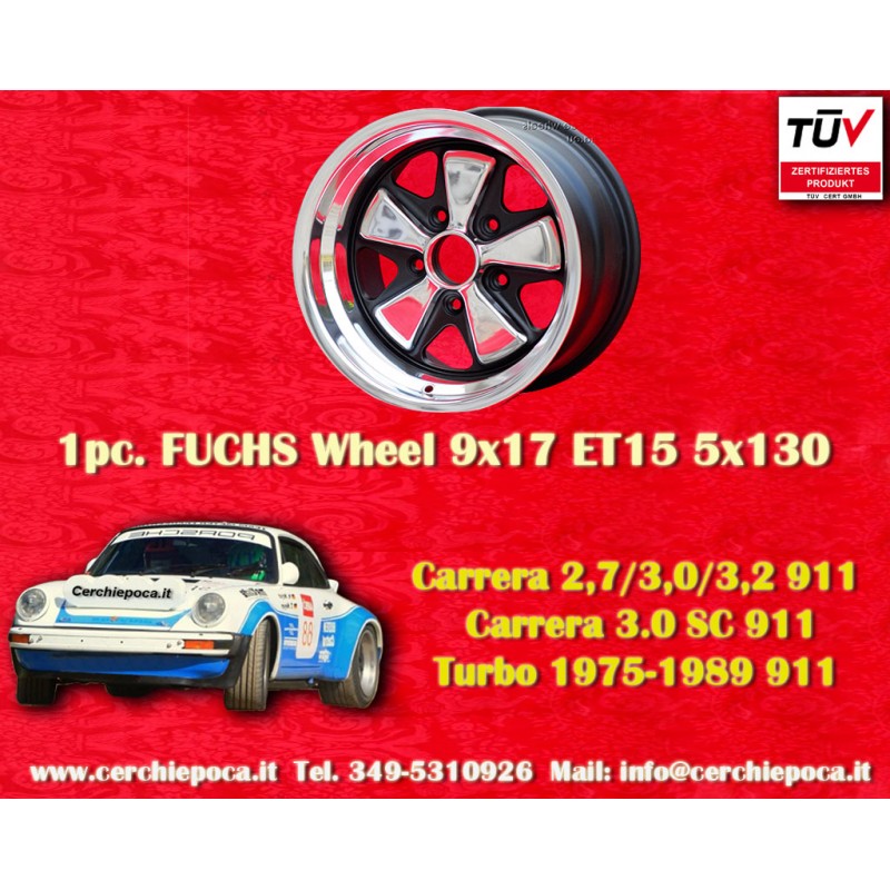 1 wheel Fuchs 9x17 5x130 Porsche 911 SC Carrera -1989 turbo -1987 RSR style