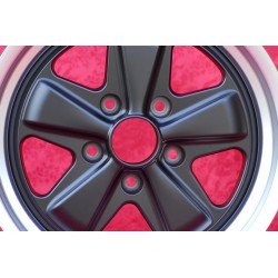 1 wheel Fuchs 9x17 5x130 Porsche 944 1987- 944S 944S2 968 928 964 993 996 Boxster 986 rear matt black/diamond cut