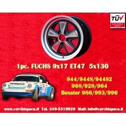 1 cerchio Fuchs 9x17 5x130 Porsche 944 1987- 944S 944S2 968 928 964 993 996 Boxster 986 rear RSR style