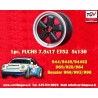 1 Felge Fuchs 7.5x17 5x130 Porsche 944 1987- 944S 944S2 968 928 964 993 996 Boxster 986 matt black/diamond cut