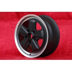 1 cerchio Fuchs 7.5x17 5x130 Porsche 944 1987- 944S 944S2 968 928 964 993 996 Boxster 986 matt black/diamond cut