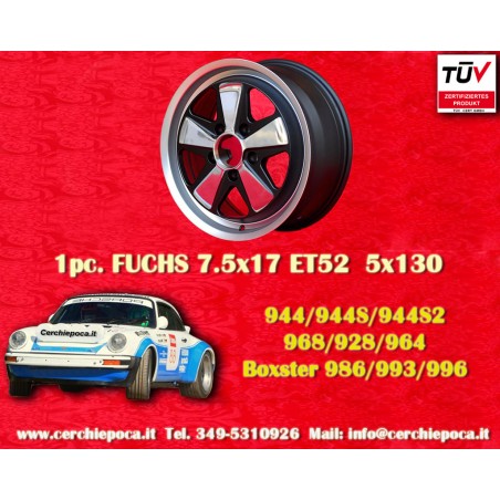 1 cerchio Fuchs 7.5x17 5x130 Porsche 944 1987- 944S 944S2 968 928 964 993 996 Boxster 986 RSR style