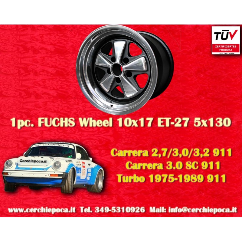 1 wheel Fuchs 10x17 5x130 Porsche 911 SC Carrera -1989 turbo -1987 RSR style