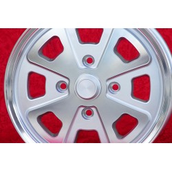 1 wheel Babyfuchs 5.5x15 4x130 Porsche Volkswagen Beetle 67- Karmann Ghia 67- Type 3 411 412 silver/diamond cut