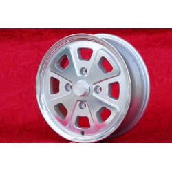 1 wheel Babyfuchs 5.5x15 4x130 Porsche Volkswagen Beetle 67- Karmann Ghia 67- Type 3 411 412 silver/diamond cut