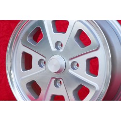 1 wheel Babyfuchs 5.5x15 4x130 Porsche Volkswagen Beetle 67- Karmann Ghia 67- Type 3 411 412 silver/diamond cut