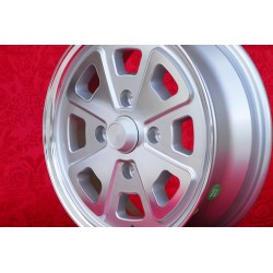 1 wheel Babyfuchs 5.5x15 4x130 Porsche Volkswagen Beetle 67- Karmann Ghia 67- Type 3 411 412 silver/diamond cut