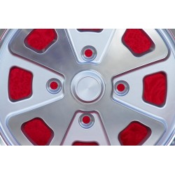 1 wheel Babyfuchs 5.5x15 4x130 Porsche Volkswagen Beetle 67- Karmann Ghia 67- Type 3 411 412 silver/diamond cut