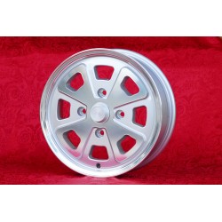 4 wheels Babyfuchs 5.5x15 4x130 Porsche Volkswagen Beetle 67- Karmann Ghia 67- Type 3 411 412 silver/diamond cut