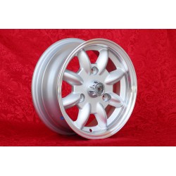 1 cerchio Minilite 5.5x13 3x130 Renault R4 R5 R6 silver/diamond cut