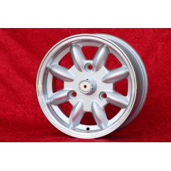 1 cerchio Minilite 5.5x13 3x130 Renault R4 R5 R6 silver/diamond cut