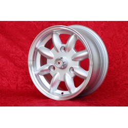 1 cerchio Minilite 5.5x13 3x130 Renault R4 R5 R6 silver/diamond cut