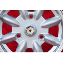 1 cerchio Minilite 5.5x13 3x130 Renault R4 R5 R6 silver/diamond cut