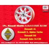 1 cerchio Minilite 5.5x13 3x130 Renault R4 R5 R6 silver/diamond cut