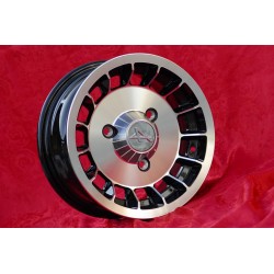 1 cerchio Alpine 5.5x13 3x130 Renault R4 R5 R6 matt black/diamond cut