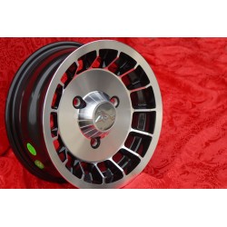 1 cerchio Alpine 5.5x13 3x130 Renault R4 R5 R6 matt black/diamond cut