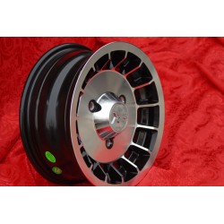 4 Felgen Alpine 5.5x13 3x130 Renault R4 R5 R6 matt black/diamond cut