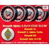 4 jantes Alpine 5.5x13 3x130 Renault R4 R5 R6 matt black/diamond cut