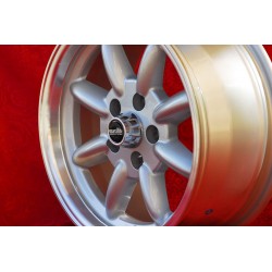 4 cerchi Minilite 7x15 5x108 Volvo serie 100 200 700 900 silver/diamond cut