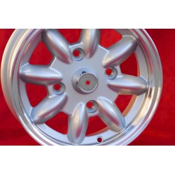 1 cerchio Minilite 5.5x13 4x130 Skoda MB1000 MB1100 105 110 120 130 silver/diamond cut