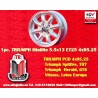 1 wheel Minilite 5.5x13 4x95.25 Triumph Spitfire TR7 Herald GT6 Vitesse Lotus Europa silver/diamond cut