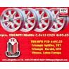 1 cerchio Minilite 5.5x13 4x95.25 Triumph Spitfire TR7 Herald GT6 Vitesse Lotus Europa silver/diamond cut