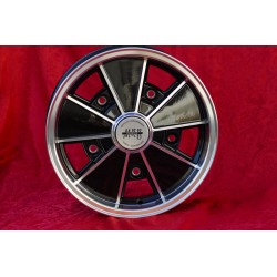 1 wheel BRM 5.5x15 5x205 Volkswagen Beetle Kafer Maggiolino T1 T2a Typ3 Karmann Ghia black/diamond cut