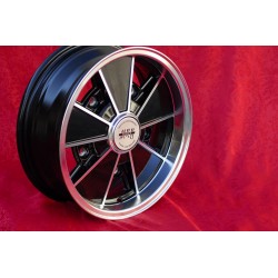 1 wheel BRM 5.5x15 5x205 Volkswagen Beetle Kafer Maggiolino T1 T2a Typ3 Karmann Ghia black/diamond cut