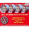 4 jantes Minilite 6x13 4x100 BMW Opel Volkswagen  1502 1602 1802 2002 tii 3 E21 Kadett B-C Manta Ascona A-B GT Olympia A