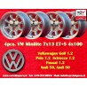 4 wheels Minilite 7x13 4x100 BMW Opel Volkswagen  1502 1602 1802 2002 tii 3 E21 Kadett B-C Manta Ascona A-B GT Olympia A