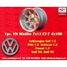 1 Felge Minilite 7x13 4x100 BMW Opel Volkswagen  1502 1602 1802 2002 tii 3 E21 Kadett B-C Manta Ascona A-B GT Olympia A 